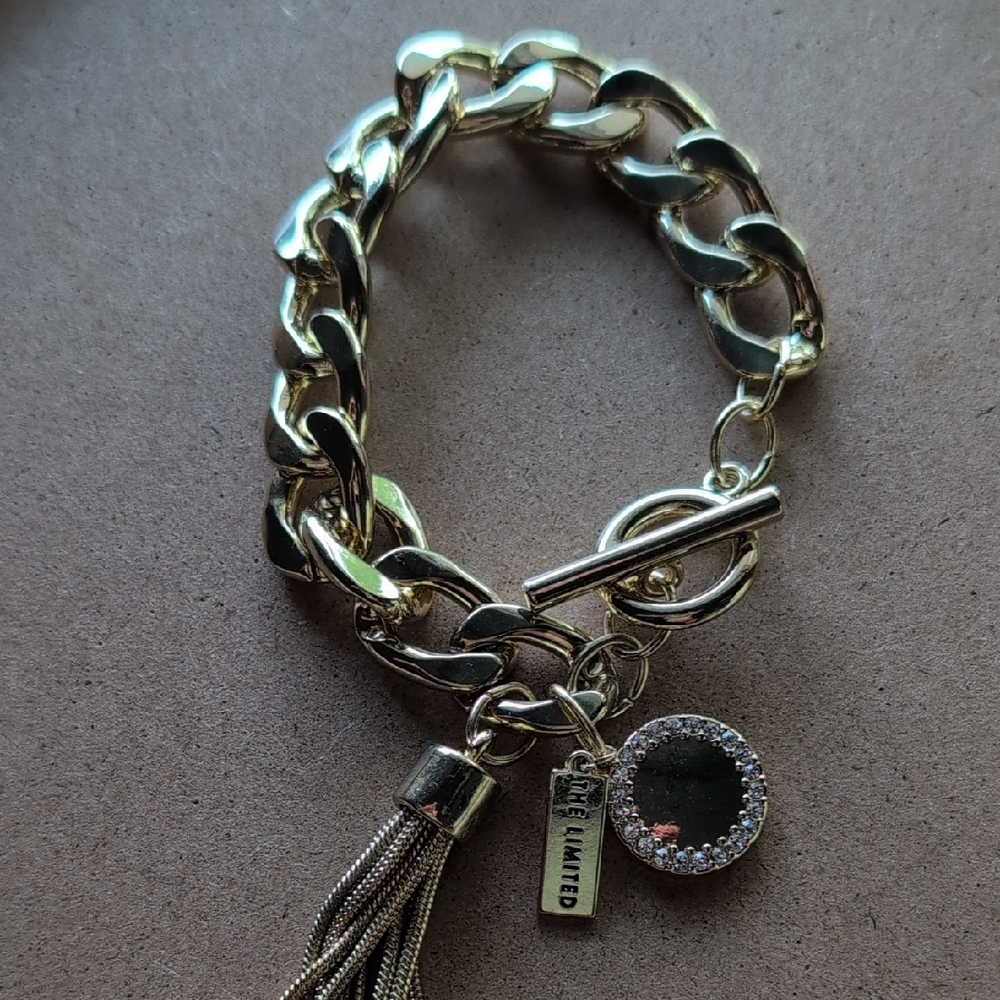 The Limited Gold Chain Bracelet with Bold Charms